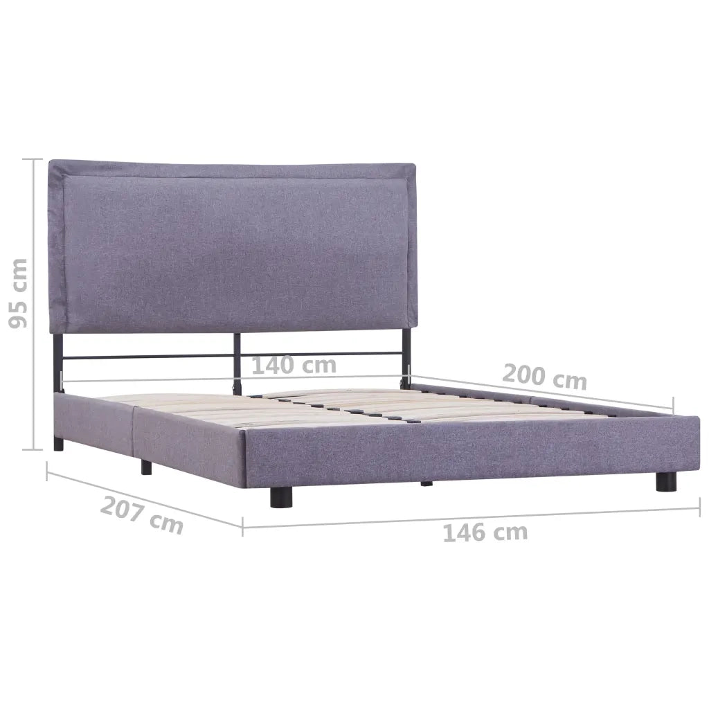Giroletto senza Materasso Grigio Chiaro 140x200 cm Tessuto 280988