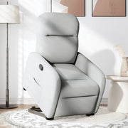 Poltrona Alzapersona Reclinabile Grigio Nuvola in Tessuto 3302981