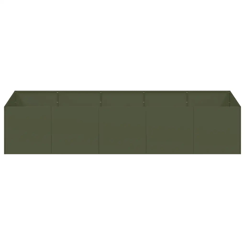 Fioriera Verde Oliva 200x80x40 cm in Acciaio 860755