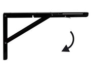 MENSOLE ROBUSTE PIEGHEVOLI NERE- - mm.400x270h. colore nero - 2 pezzi