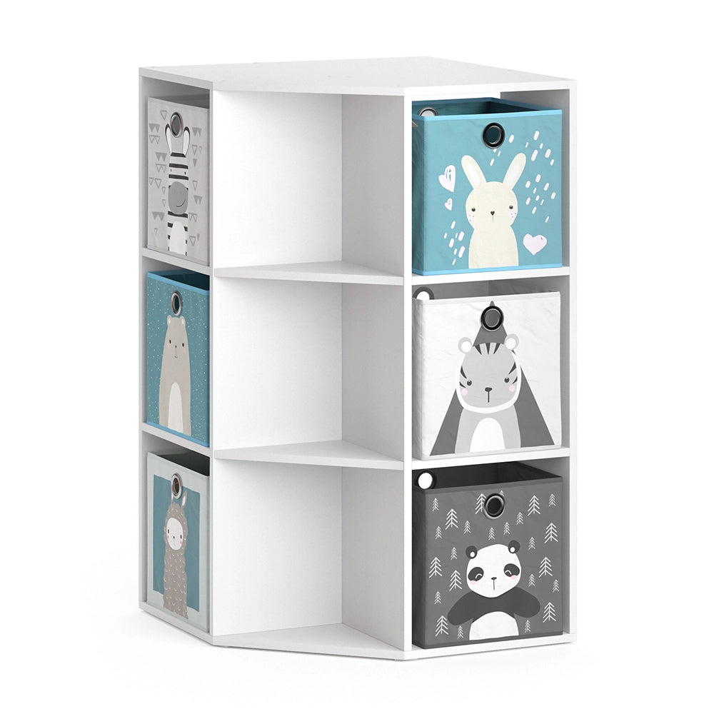 Vicco Libreria bambini Bianco 64 x 107.8 cm con 4 scatole pieghevoli