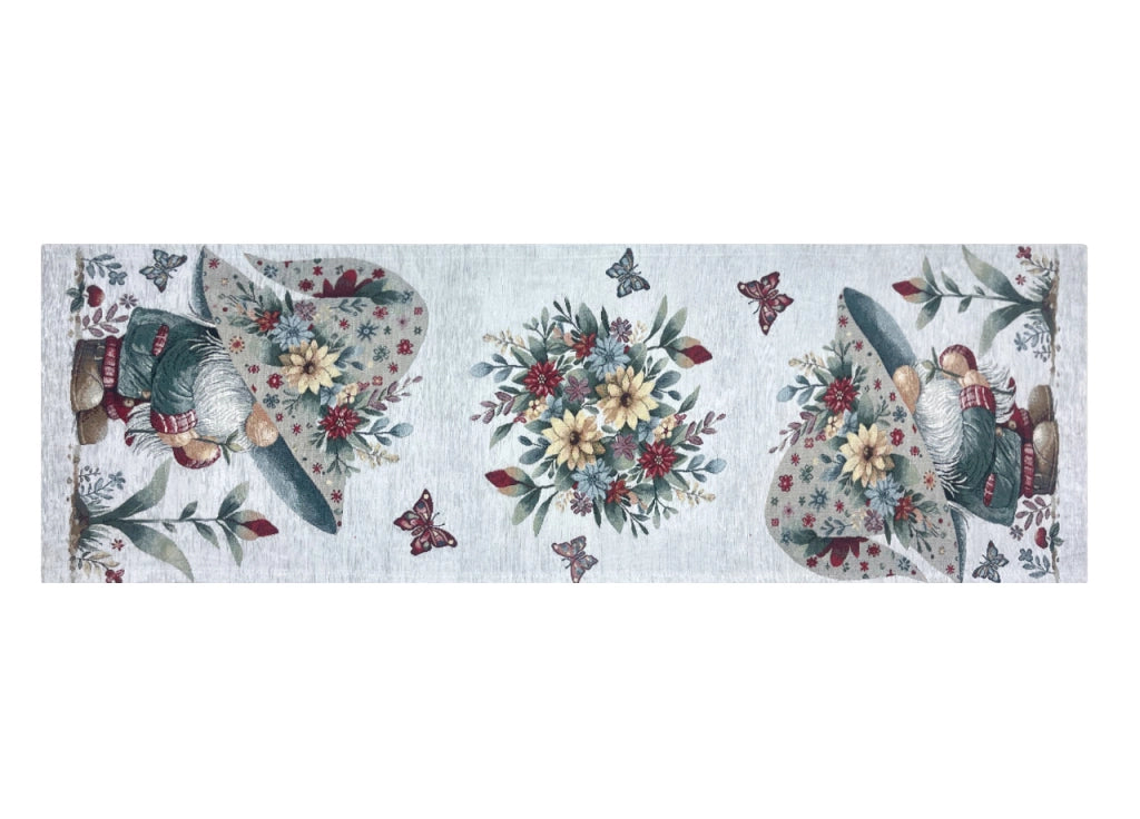 Tovaglia Centrino Runner Tavola Fantasia Elfo Primavera Made Italy - 40x180 - Elfo Primavera