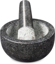 Vijzel in pietra granito con pestello - ideale per erbe e pesto - Ø 12 cm