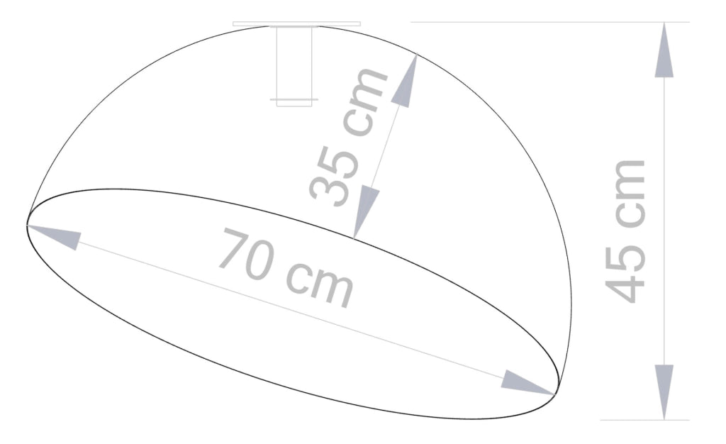 Plafoniera decorativa Sigma Sfera bianco/rame Ø70cm E27