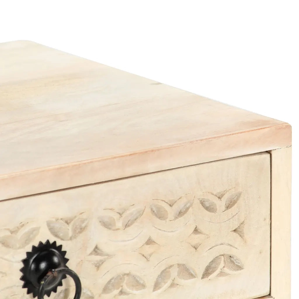 Comodino 40x30x50 cm in Legno Massello di Mango 282867