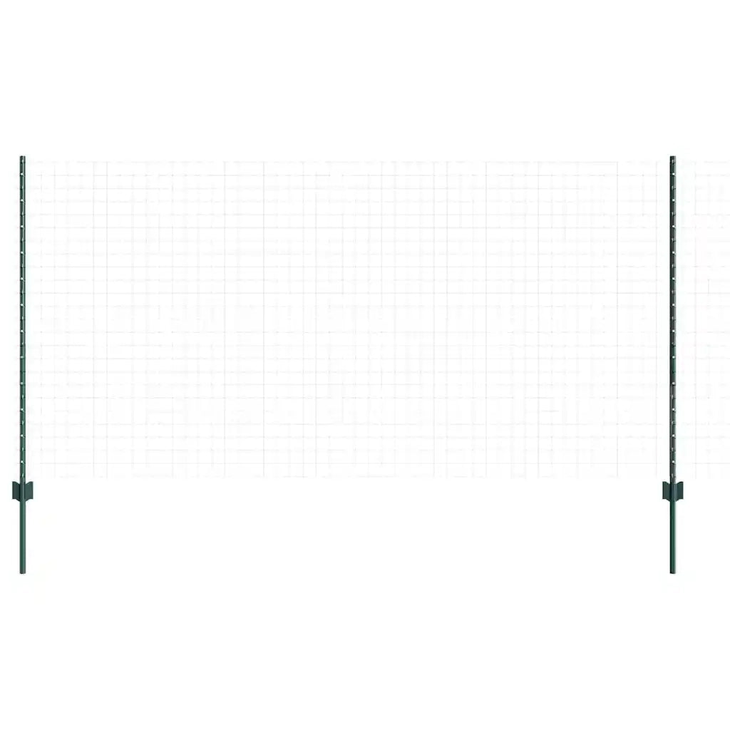 Palo della recinzione 22 pz Verde 160 cm Acciaio CFW3343350