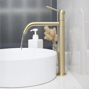 Rubinetto Da Bagno Rea Lugano Slim Brush Gold High