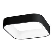 CHOPIN - Plafoniera quadrata LED 48W 3300lm 3000K IP20 in metallo nero - Rossini Group - Lampada da soffitto dal design minimale ed elegante