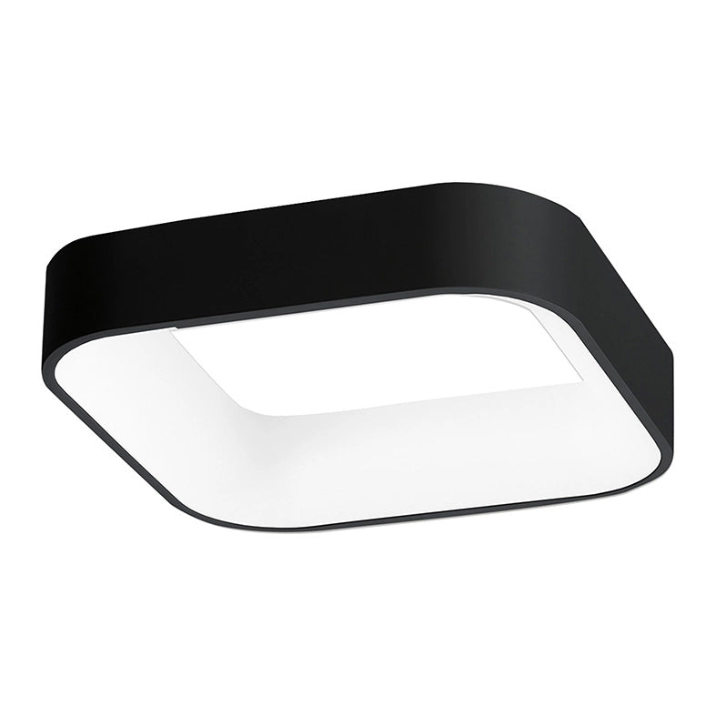CHOPIN - Plafoniera quadrata LED 48W 3300lm 3000K IP20 in metallo nero - Rossini Group - Lampada da soffitto dal design minimale ed elegante