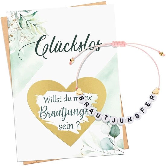 Anello per Dama da Matrimonio con Tessuto Personalizzabile - Disegno a Colori - Busta - Materiale Sostenibile - Bracciali con Pendenti Attraenti