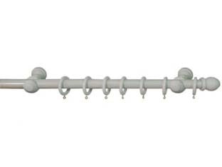 BASTONE IN LEGNO CON ACCESSORI Ø MM.23 BIANCO  cm.200