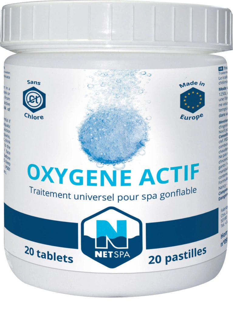 20 Pastiglie di Ossigeno Attivo da 20gr per Piscine Idromaggio e Piscine Fuori Terra NetSpa
