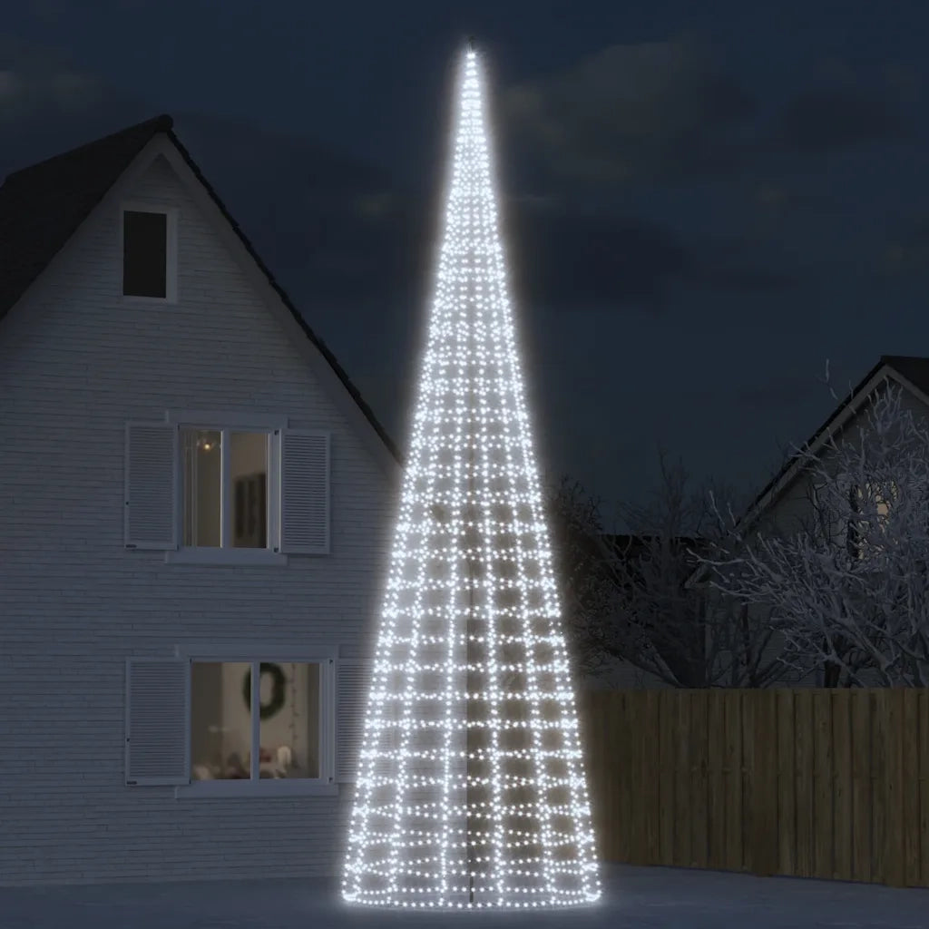 Albero di Natale | Decorazioni natalizie a LED 3000 LED Bianco Freddo 800 cm