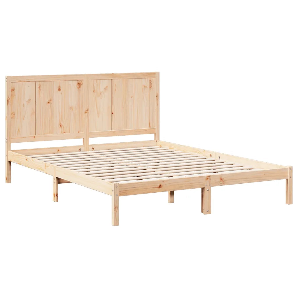Giroletto Extra Lungo senza Materasso-Struttura Letto 140x210 cm Legno Massello 672516