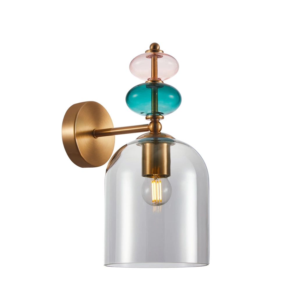Applique Busco vetro multicolor oro 1xE27 40W Italux