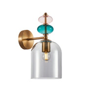 Applique Busco vetro multicolor oro 1xE27 40W Italux
