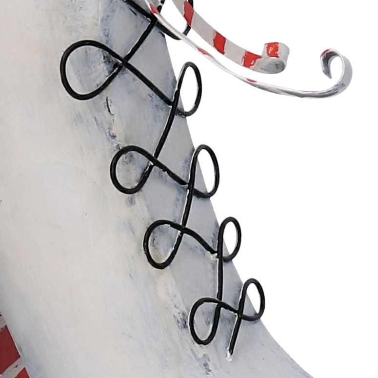 Pattini metallo giallo e bianco cm 27,3x10,8xh33