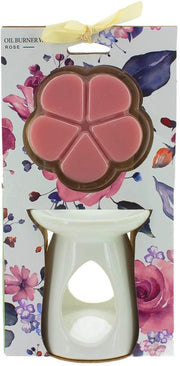 Diffusore di Aromi Keramico Decorativo per Relax 9,5 x 8 cm - Profumo di Rosa - Diffusore di Aromi - Accessorio Decorativo - Diffusore di Aromi con Profumo di Rosa