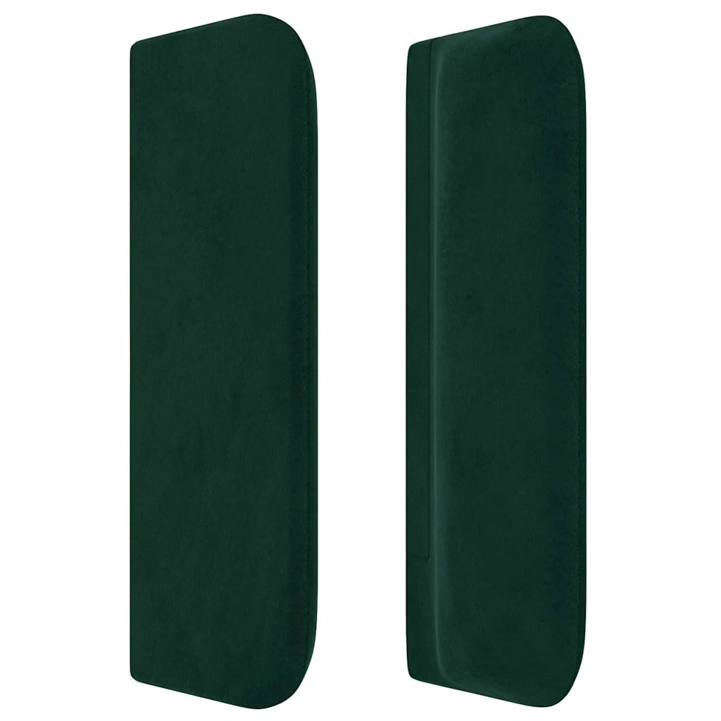Testiera ad Orecchio Verde Scuro 163x16x78/88 cm in Velluto 3118825