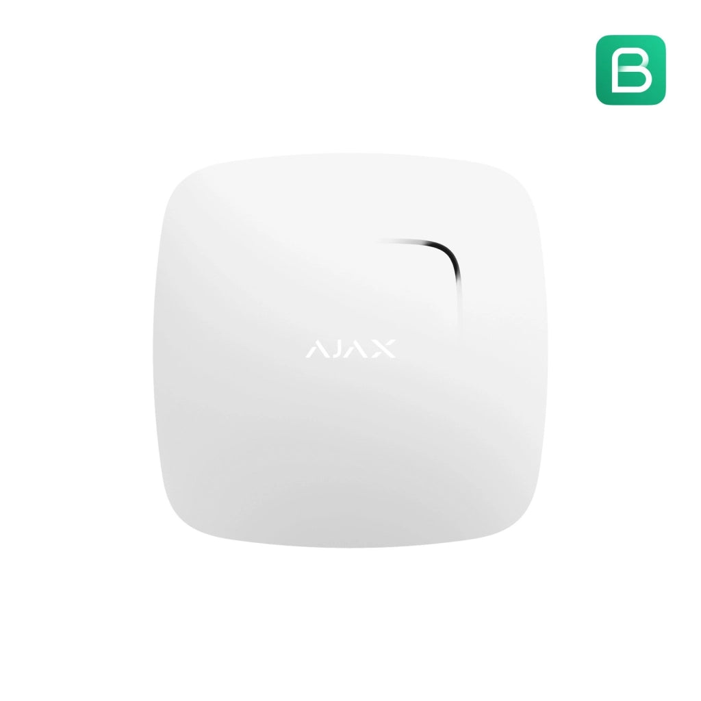 Ajax Rilevatore wireless di fumo con sensore di temperatura, sirena integrata