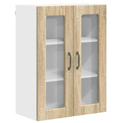 Pensile da cucina | Mobile in vetro da parete PORTO Rovere Sonoma 60 x 31 x 80 cm