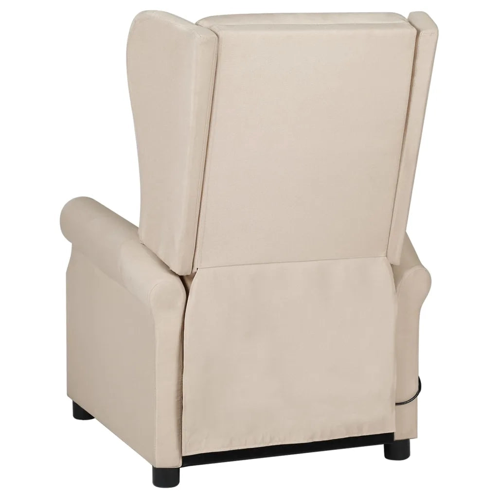 Poltrona Reclinabile in Tessuto Crema 340958