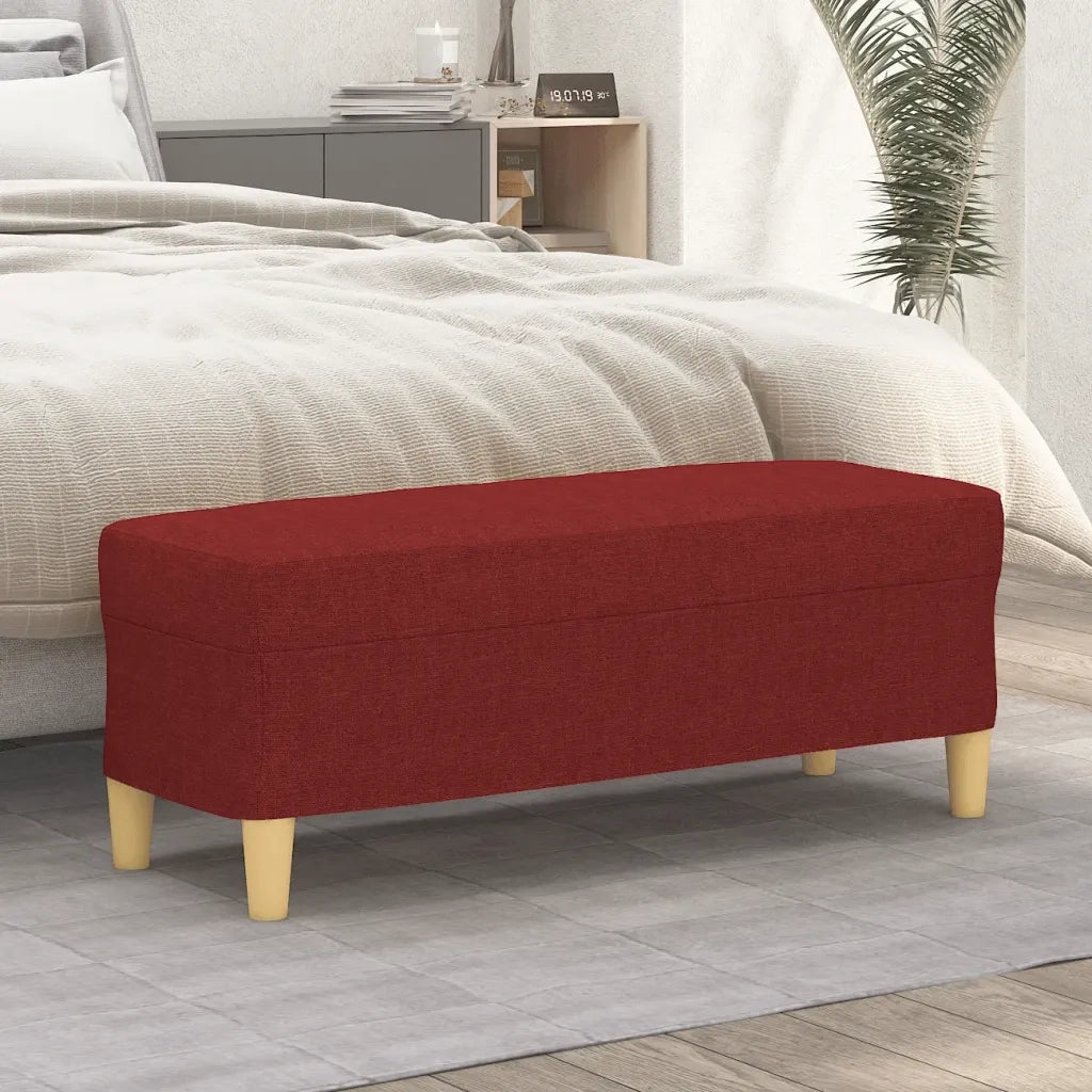 Panca Rosso Vino 100x35x41 cm in Tessuto CFW7204224