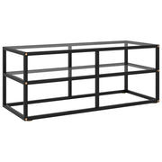 Mobile Porta TV Nero con Vetro Temperato 100x40x40 cm  cod mxl 54987