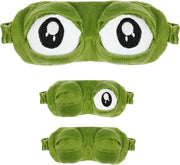 Maschera da sonno per volti lisci con un simpatico kikker cartoon - Occhiali da sonno per viaggiatori - Ideale per regali