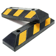 Set di 2 catarifrangenti ferma ruota di stazionamento 550 x 150 x 100 mm tappo garage in gomma dura 16_0001220