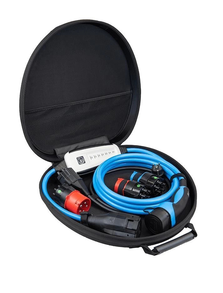 NRGkick 12101061 Caricabatteria per veicolo Presa Type 2 Potenza 22 kW Corrente 32 A Lunghezza cavo 10 m Wi-Fi Bluetooth IP67 colore Nero Blu Rosso