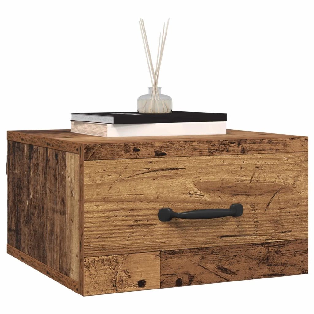 Comodino | Armadio da Notte | Mobiletto da notte con cassetto Legno vecchio 35 x 35 x 20 cm