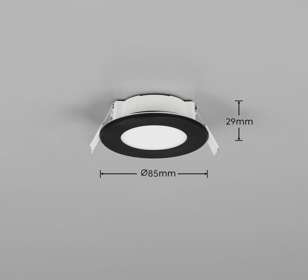 Faretto incasso HIMAL LED 4W nero IP65 Trio
