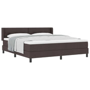 Letto a molle con testiera Marrone Scuro 200 x 180 cm Tessuto 3341121