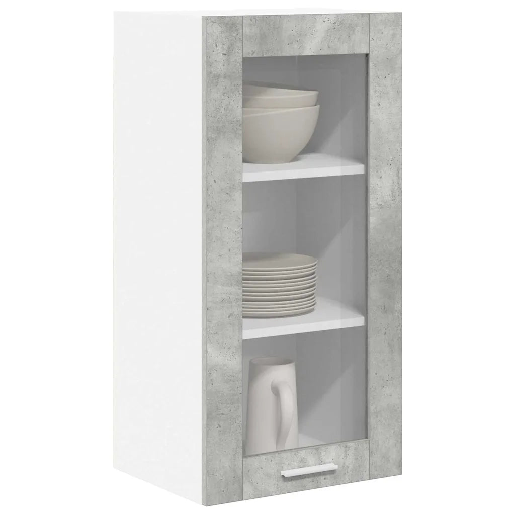 Armadio pensile con porta Grigio cemento 40 x 31 x 80 cm 884304