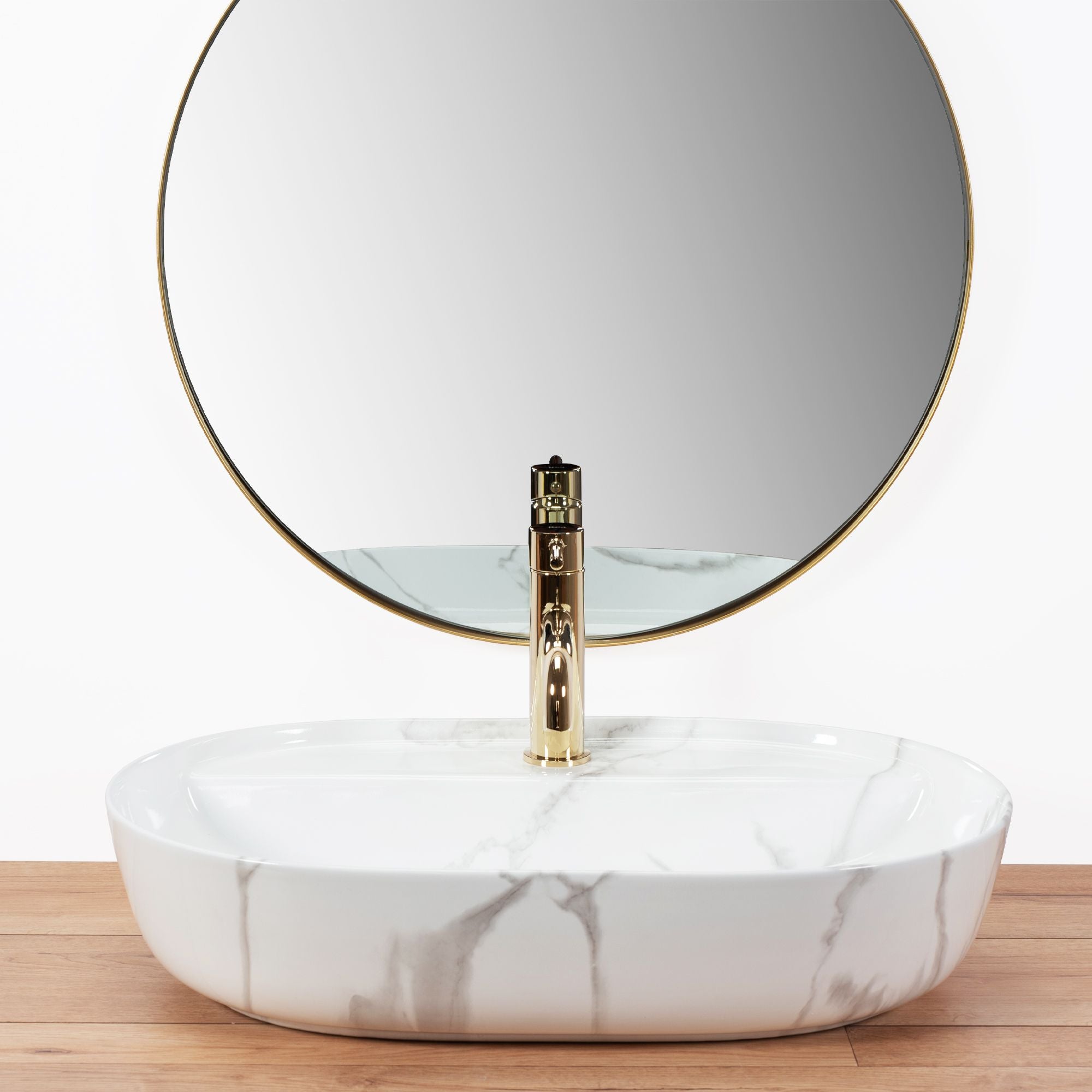 Lavabo Da Appoggio Rea Aura 61 Marmo Shiny