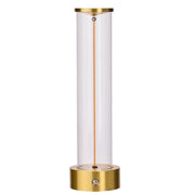 Trade Shop - Lampada Da Tavolo Scrivania Led 3w Filamento Flessibile Magnetico Lume Ricaricabile D39 - Oro