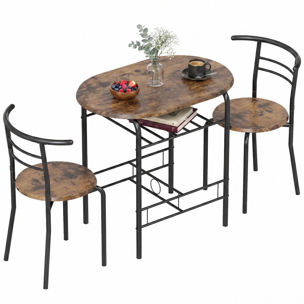Tavolo da pranzo allungabile con sedie ¨C Minimal ¨C Legno effetto rovere, 2 sedie, 90x90x75 cm