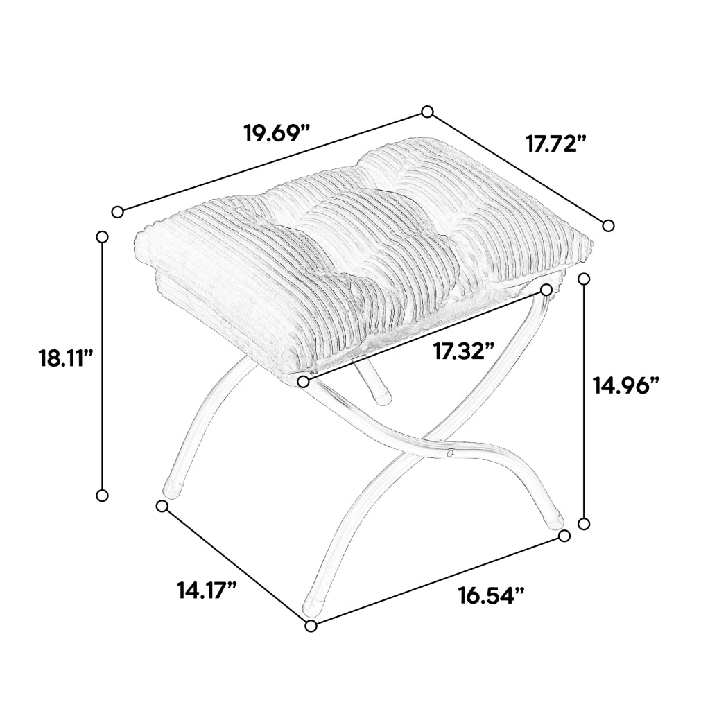 Fauteuil con pouf e tasca laterale in flanella con schienale ergonomico e struttura stabile in acciaio verde chiaro