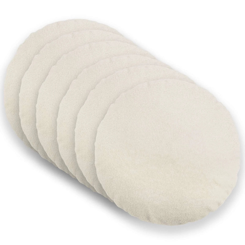 Federa 6 pcs HEERLEN Crema Ø 50 cm Bouclé 922620