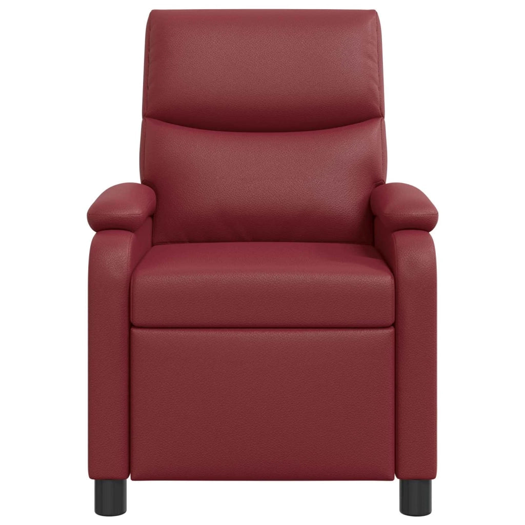 Divano Sedia-Poltrona Massaggiante Rosso Vino Similpelle 467437