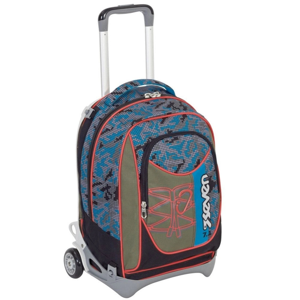 Trade Shop - Zaino Scuola  Ragazzi Trolley 3in1 New Jack Bitmap Con Carrello Rimovibile -