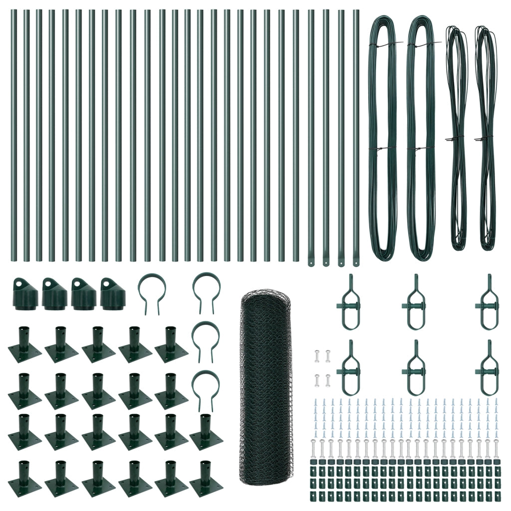 Recinzione esagonale  Verde 1x50 m Acciaio
