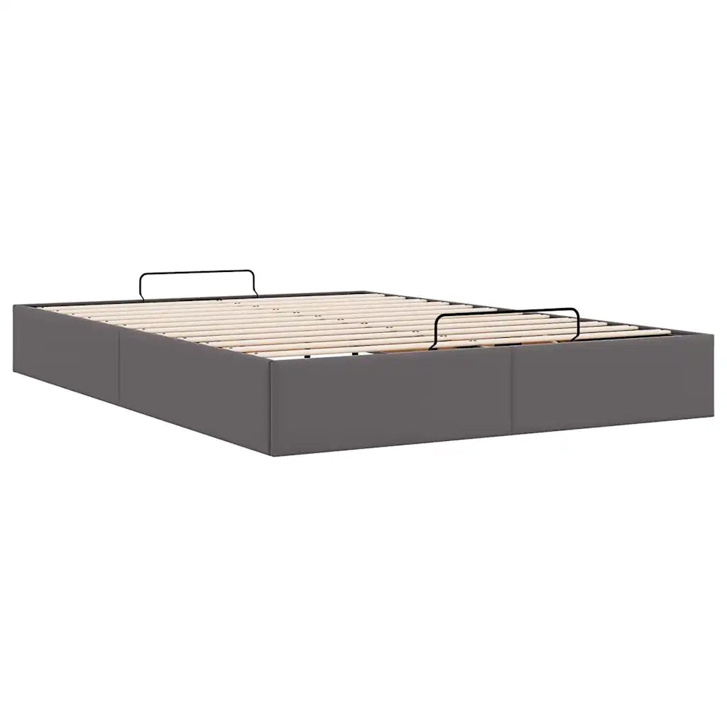 Struttura Letto Pouf senza Materasso 140x200 cm Similpelle 3310807