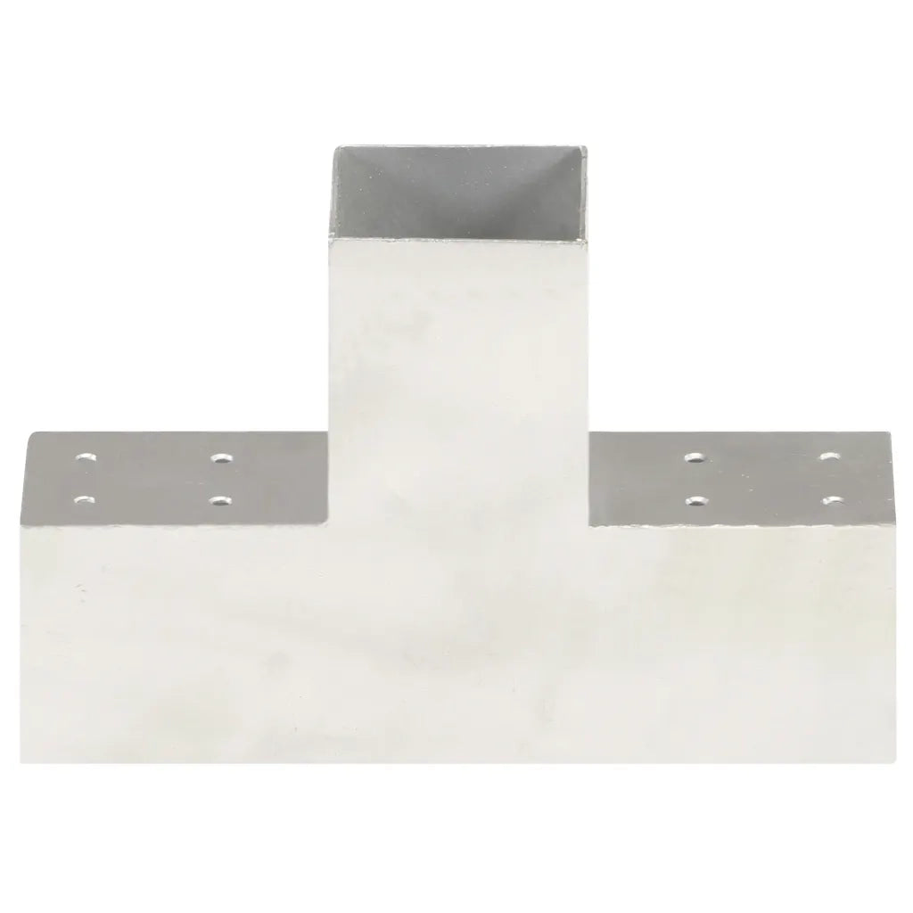 Connettori per Pali a Forma di T 4 pz Metallo Zincato 81x81 mm cod mxl 69674