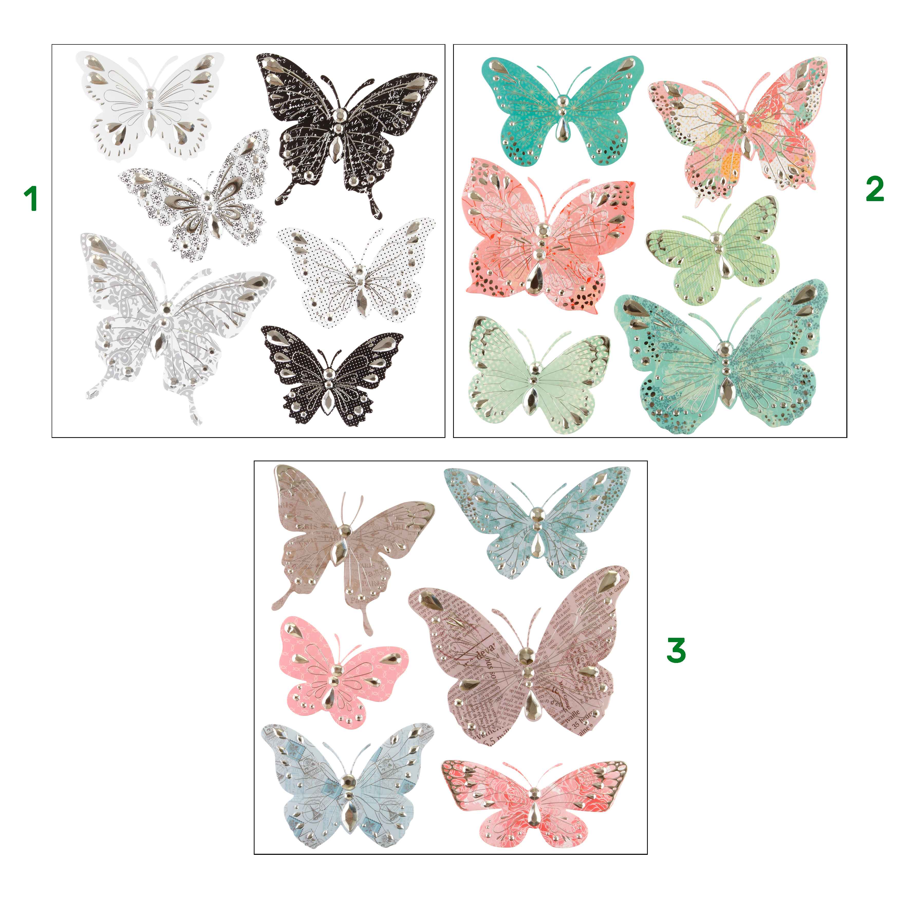 STICKER FARFALLA 30X30 CM