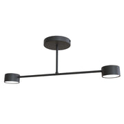 Plafoniera minimalista nera in metallo HALO 2xGX53 8W Emibig