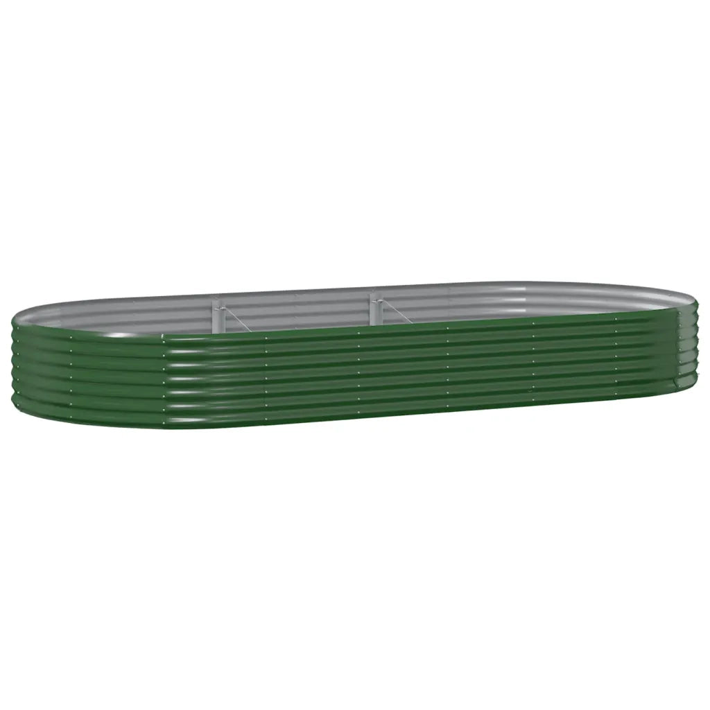 Letto Giardino Acciaio Zincato 296x140x36 cm Verde 319028