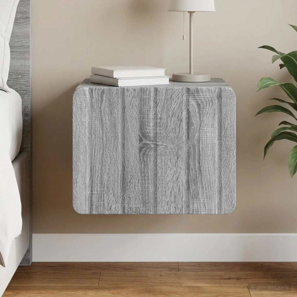 Mobiletto da notte a muro Grigio Sonoma 33 x 34,5 x 24 cm 898267