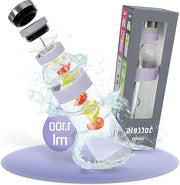 Caraffa acqua in vetro 1.100 ml - Caraffa acqua per la casa - blu lavanda